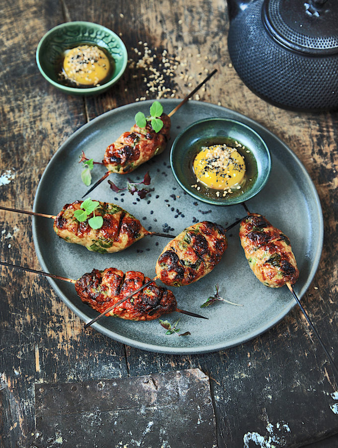 Japanska kycklingbullar med yakitorisås – Tsukune